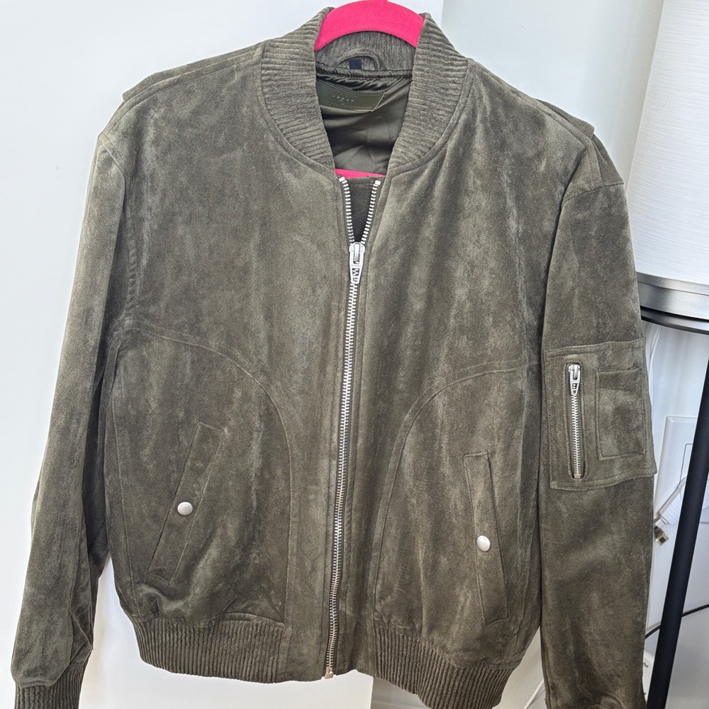 Blank NYC Suede Bomber Jacket